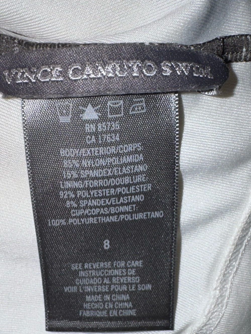 Vince Camuto Plunging V-Neck One-Piece Swimsuit - Picture 9 of 10